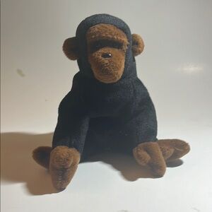 Ty 1996 Plush Monkey Black and Brown Stuffed Animal
